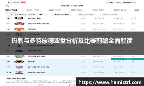 热刺与多特蒙德亚盘分析及比赛前瞻全面解读